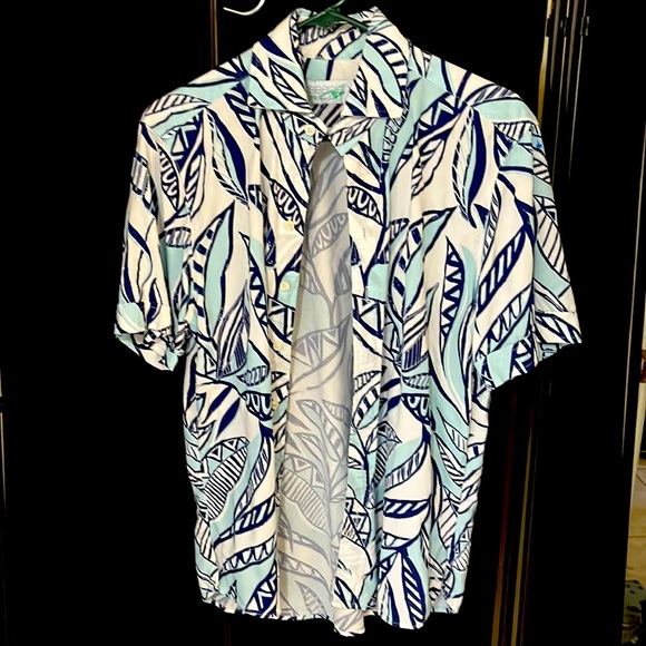 SEAPLANE brand Hawaiian button down shirt Vintage - Picture 1 of 3